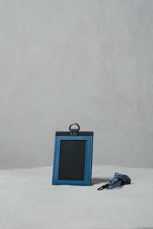 紙造職員證套(連掛頸繩)royal blue x black