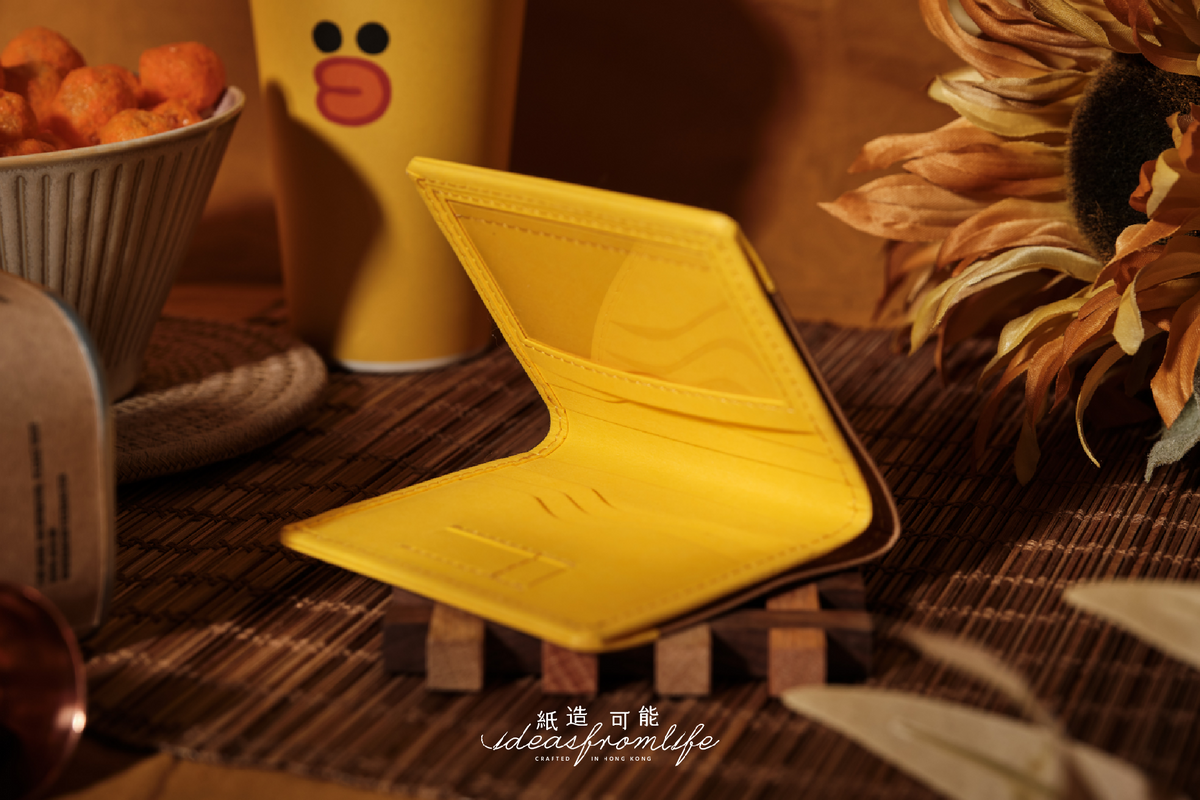 ◬ 紙造輕便錢包plus ◬ 獅子山系列 - cheese tone