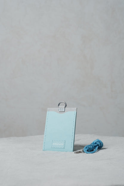 紙造職員證套（連掛頸繩）grey x light blue